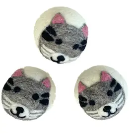 Wool Dryer Balls - Set of 3 Cat
