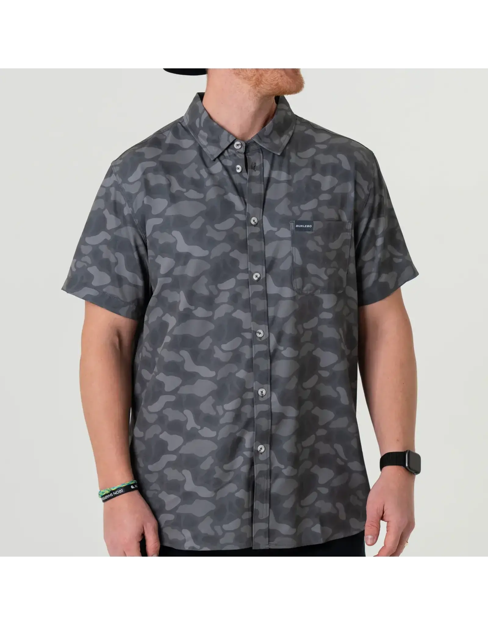 Burlebo Burlebo Performance Button Up - Stone Camo