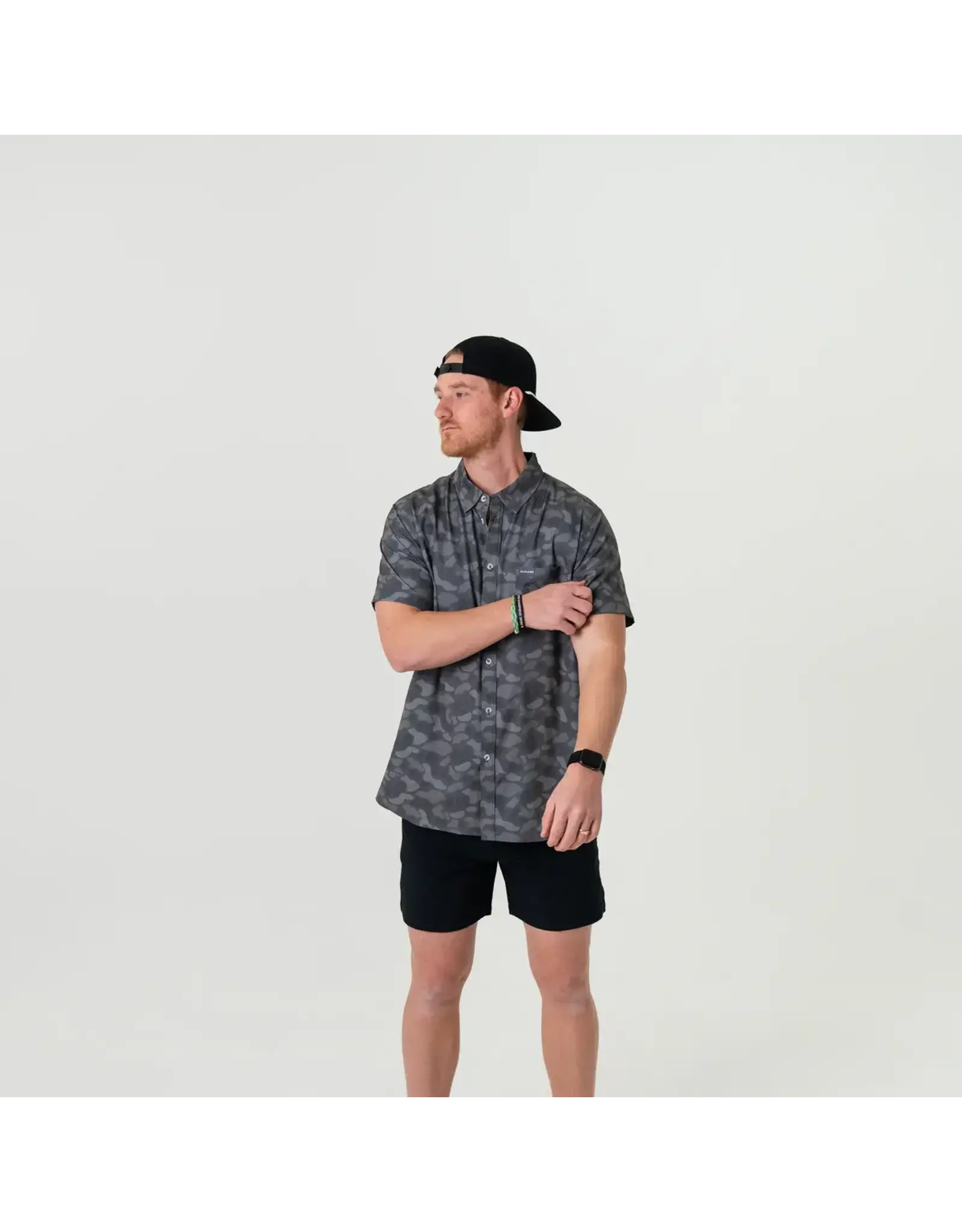 Burlebo Burlebo Performance Button Up - Stone Camo