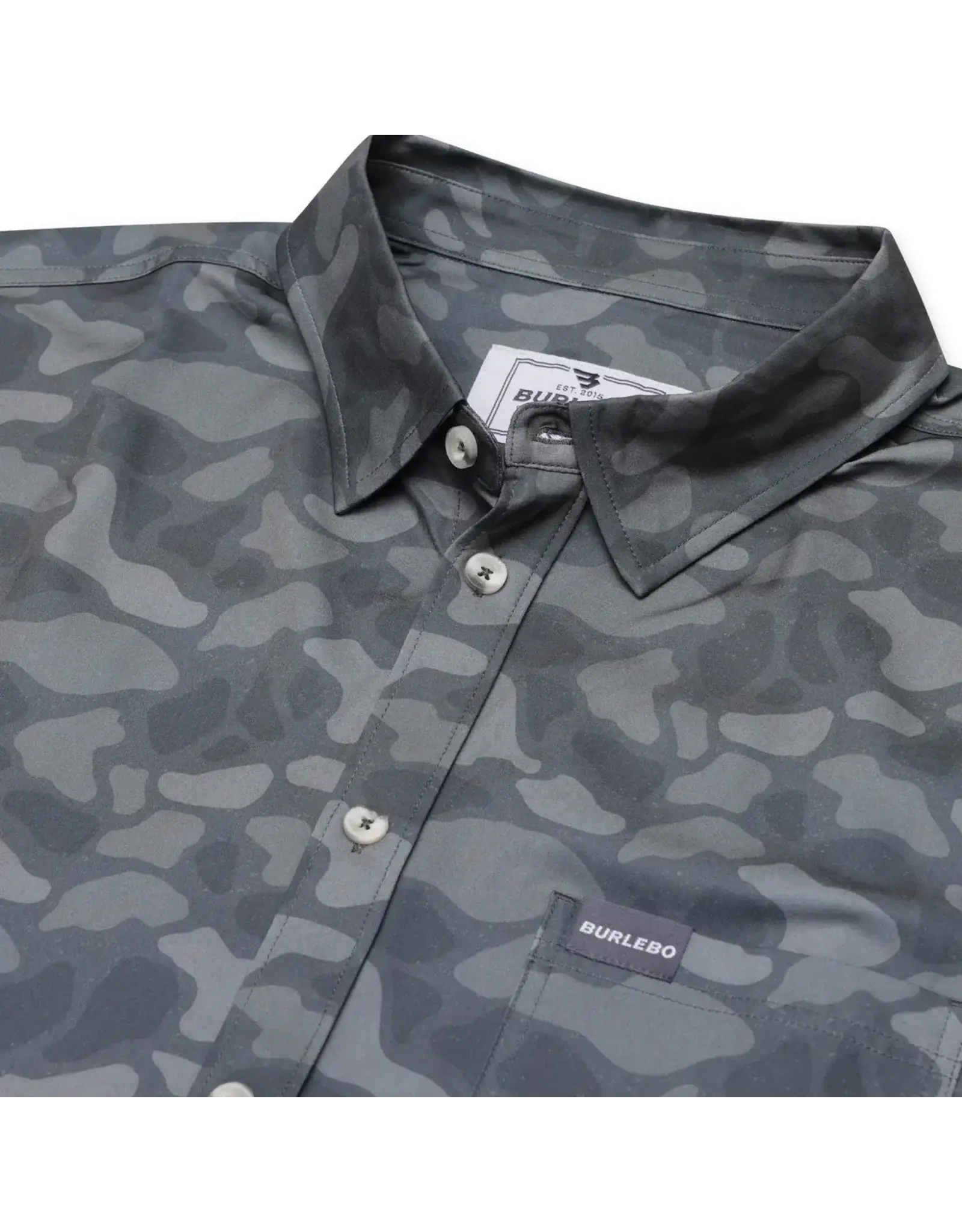 Burlebo Burlebo Performance Button Up - Stone Camo