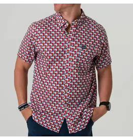Burlebo Burlebo Performance Button Up - Texas Flag