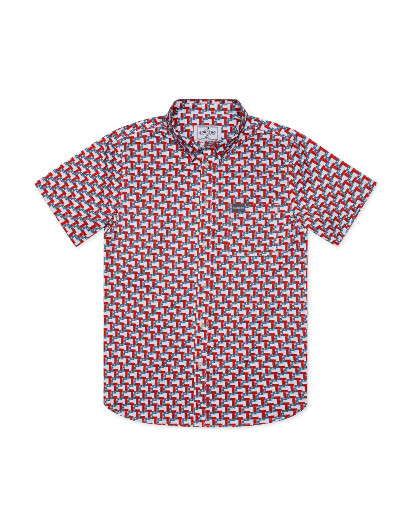 Burlebo Burlebo Performance Button Up - Texas Flag