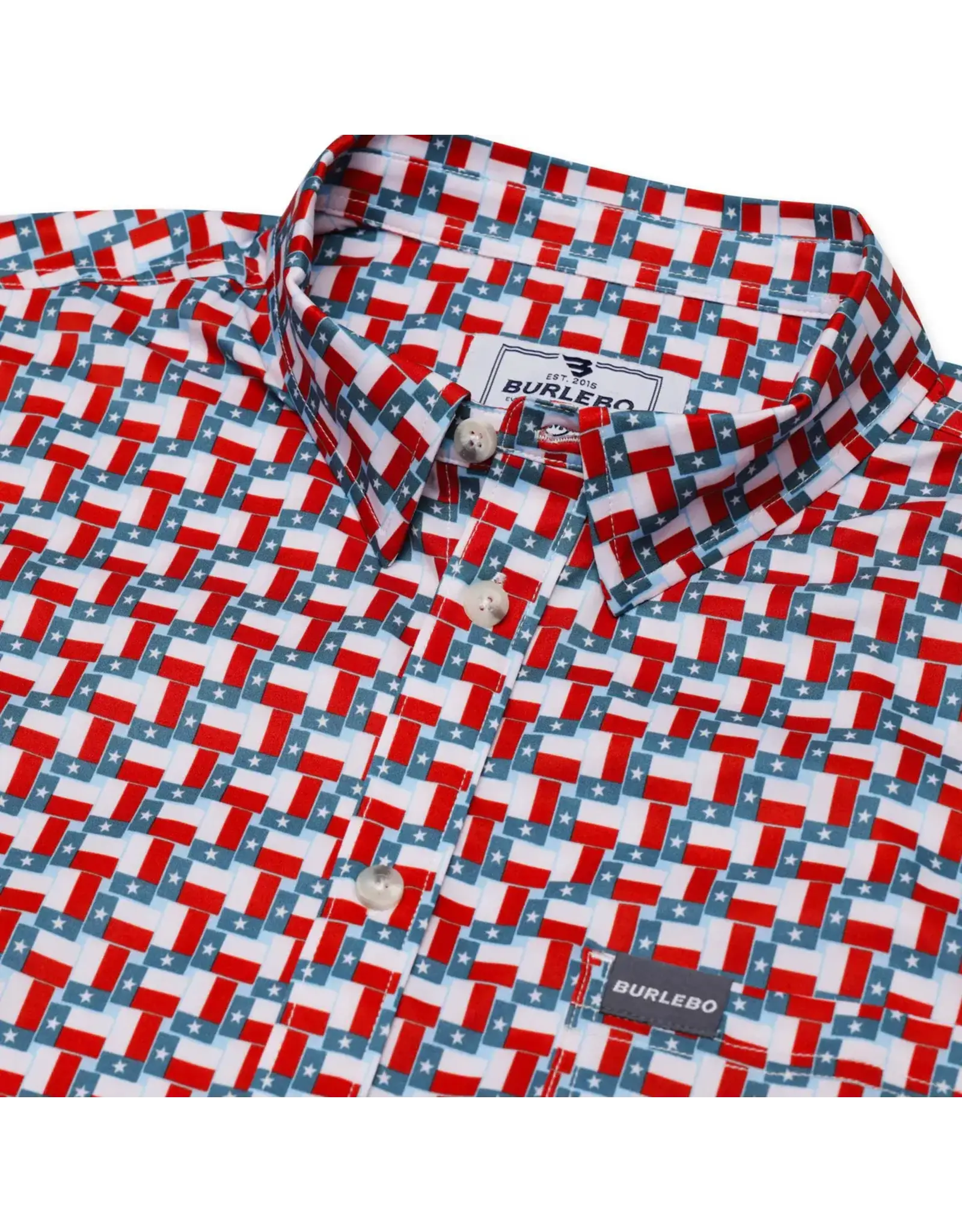 Burlebo Burlebo Performance Button Up - Texas Flag