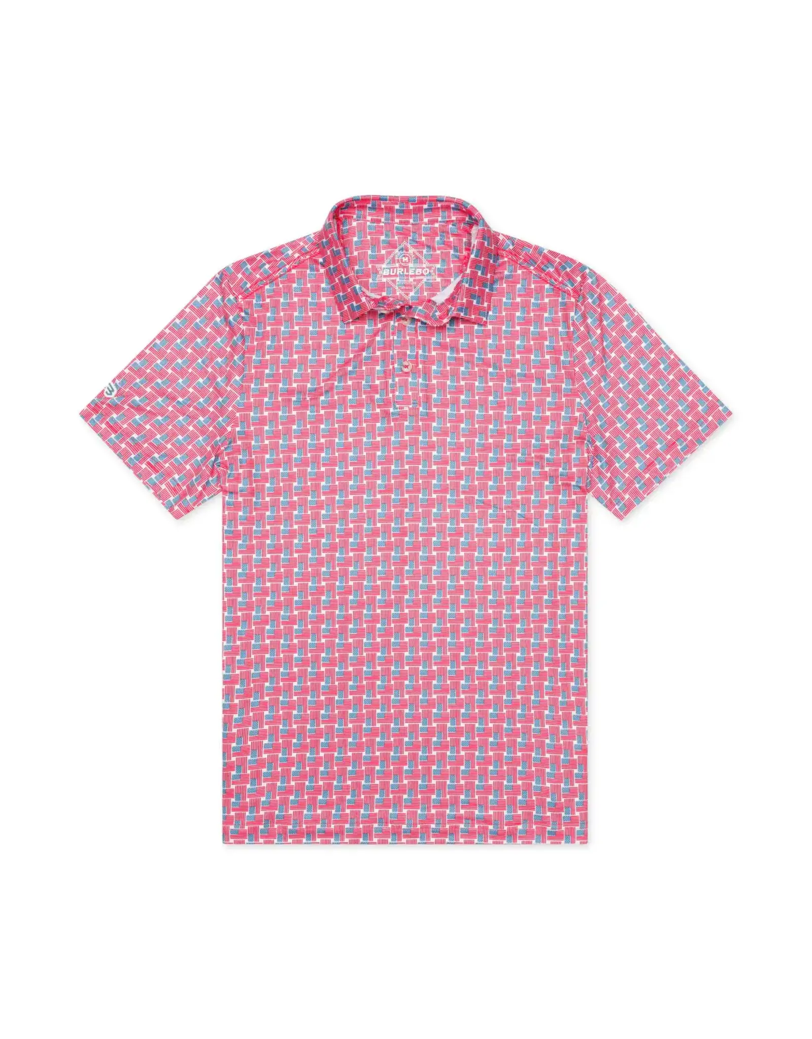 Burlebo Burlebo Performance Polo - American Flag Print