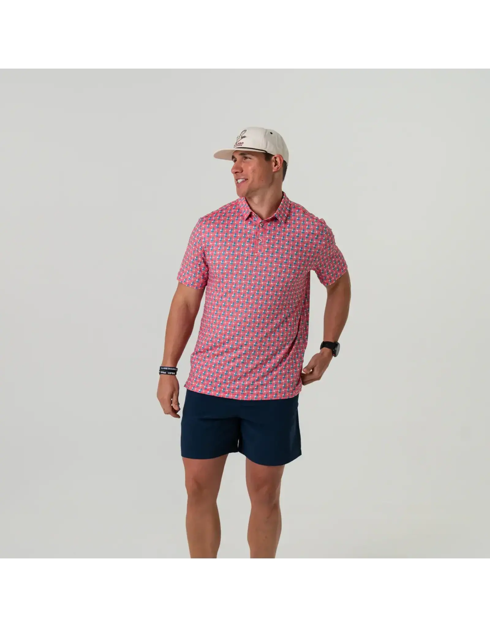 Burlebo Burlebo Performance Polo - American Flag Print