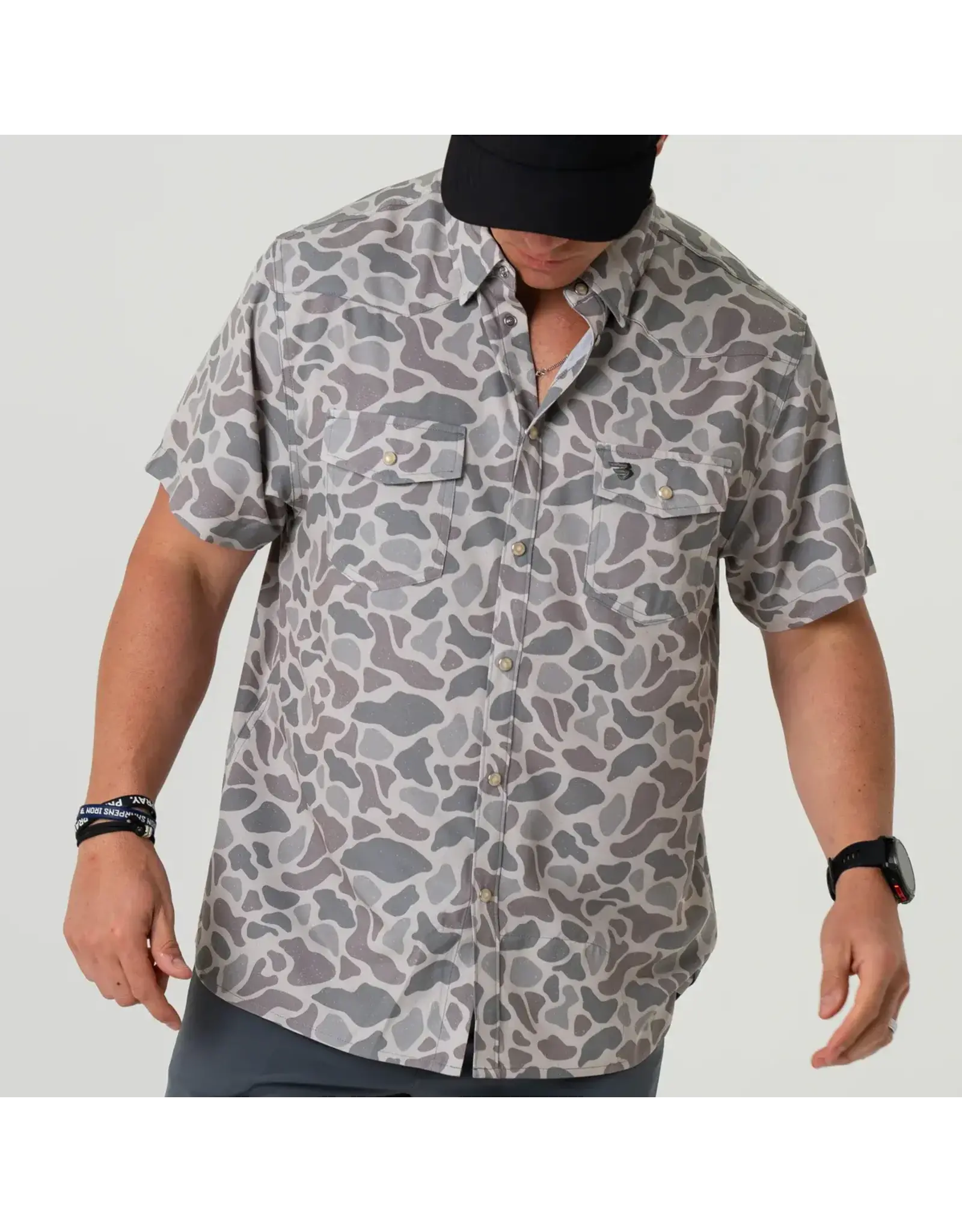 Burlebo Burlebo Performance Short Sleeve Western Shirt - Classic Deer Camo