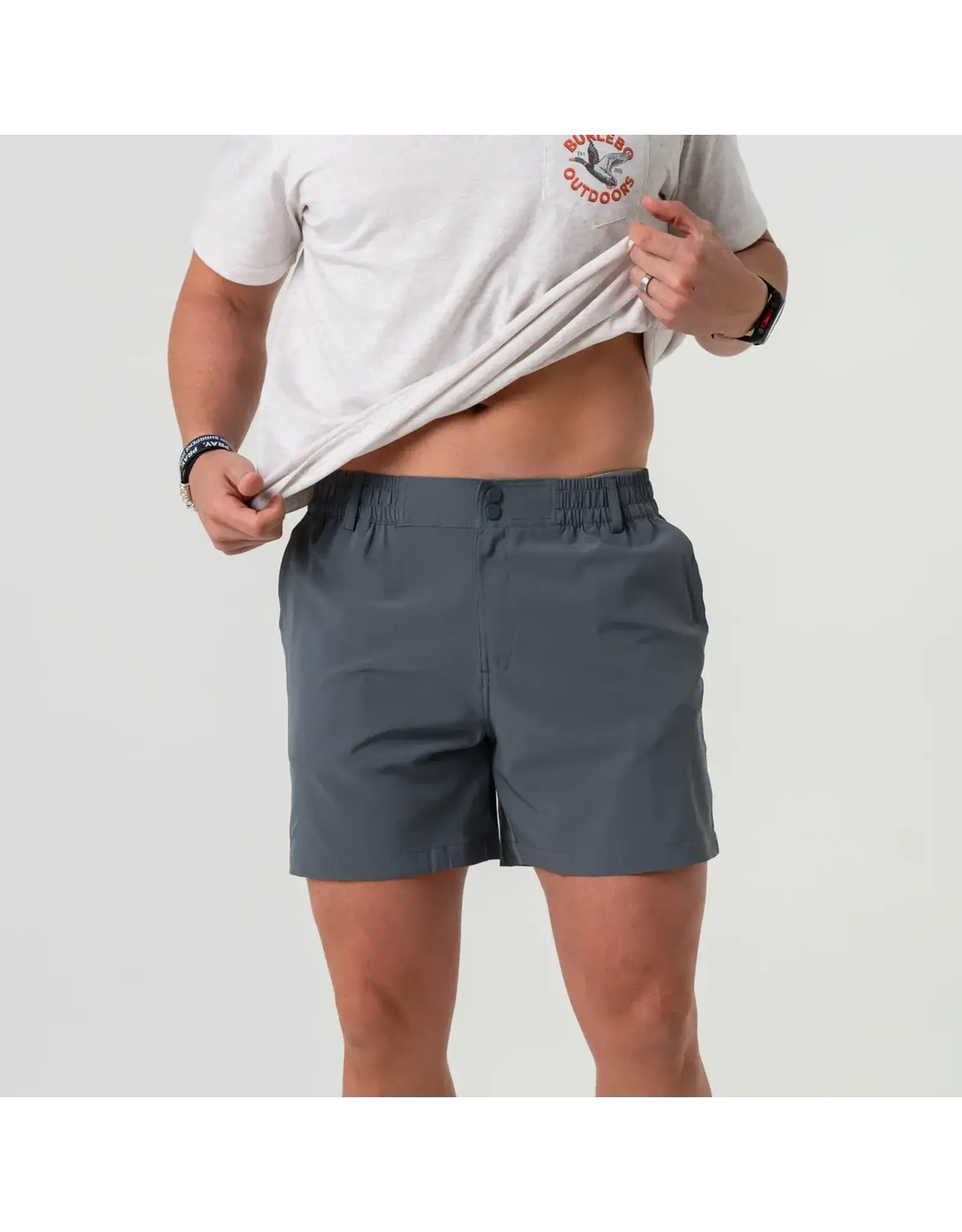 Burlebo Burlebo Everyday Short River Rock Grey - Classic Deer Camo Pocket  7" (THE ORIGINAL)
