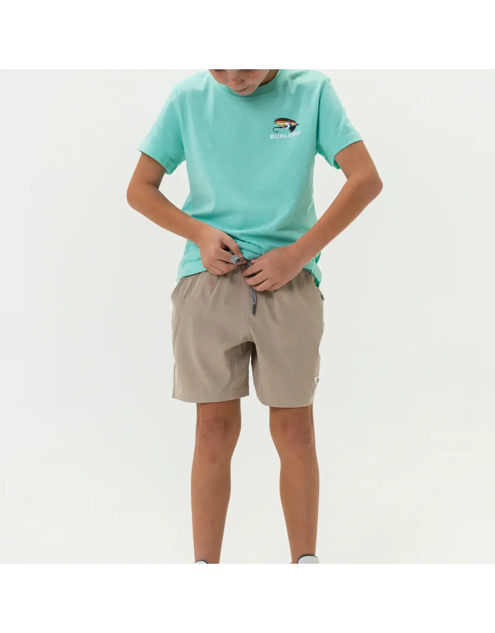 Burlebo Burlebo Youth Athletic Short - Heather Khaki - Venado Camo Liner