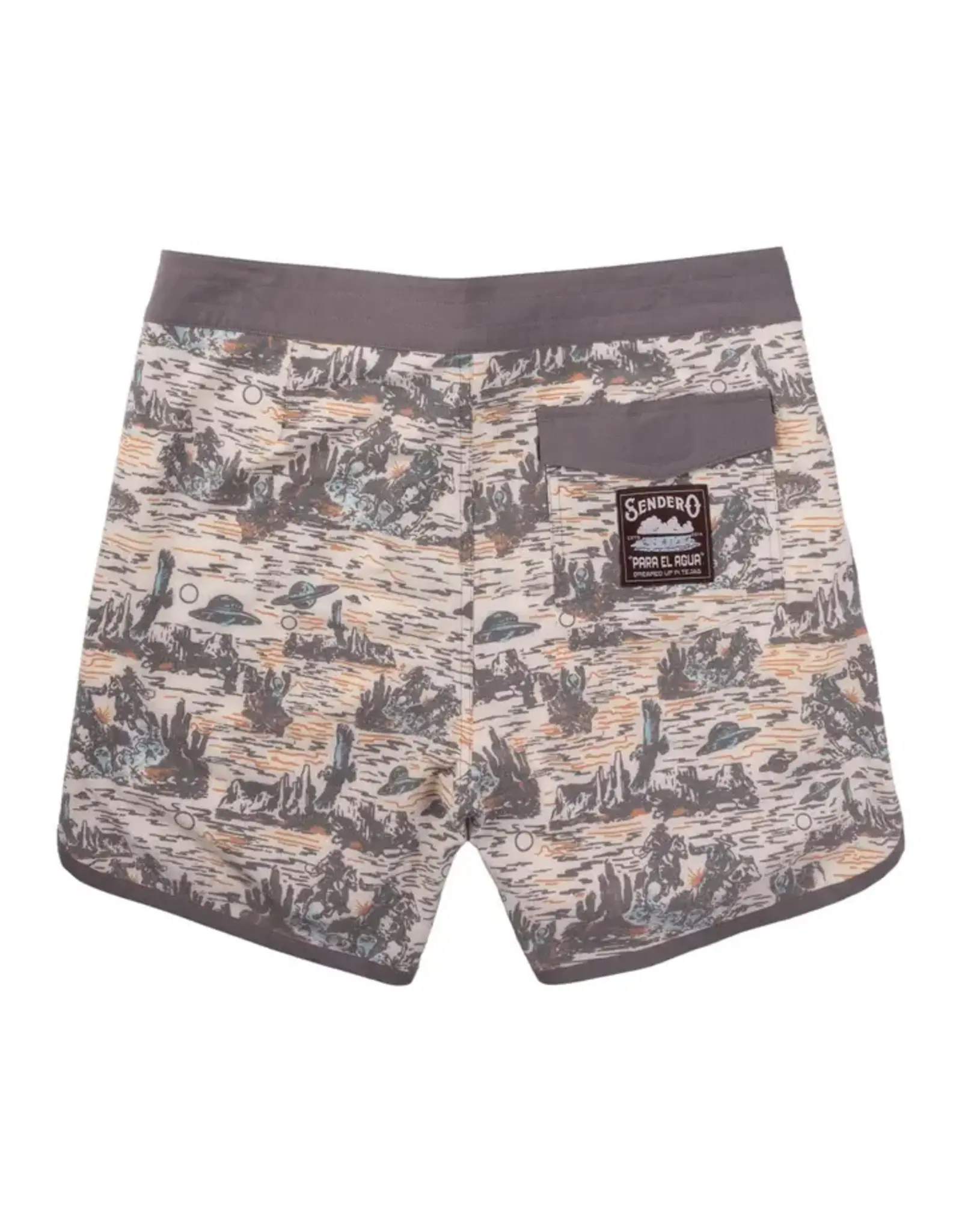 Sendero Point Bar Boardshorts Desert Abduction Print