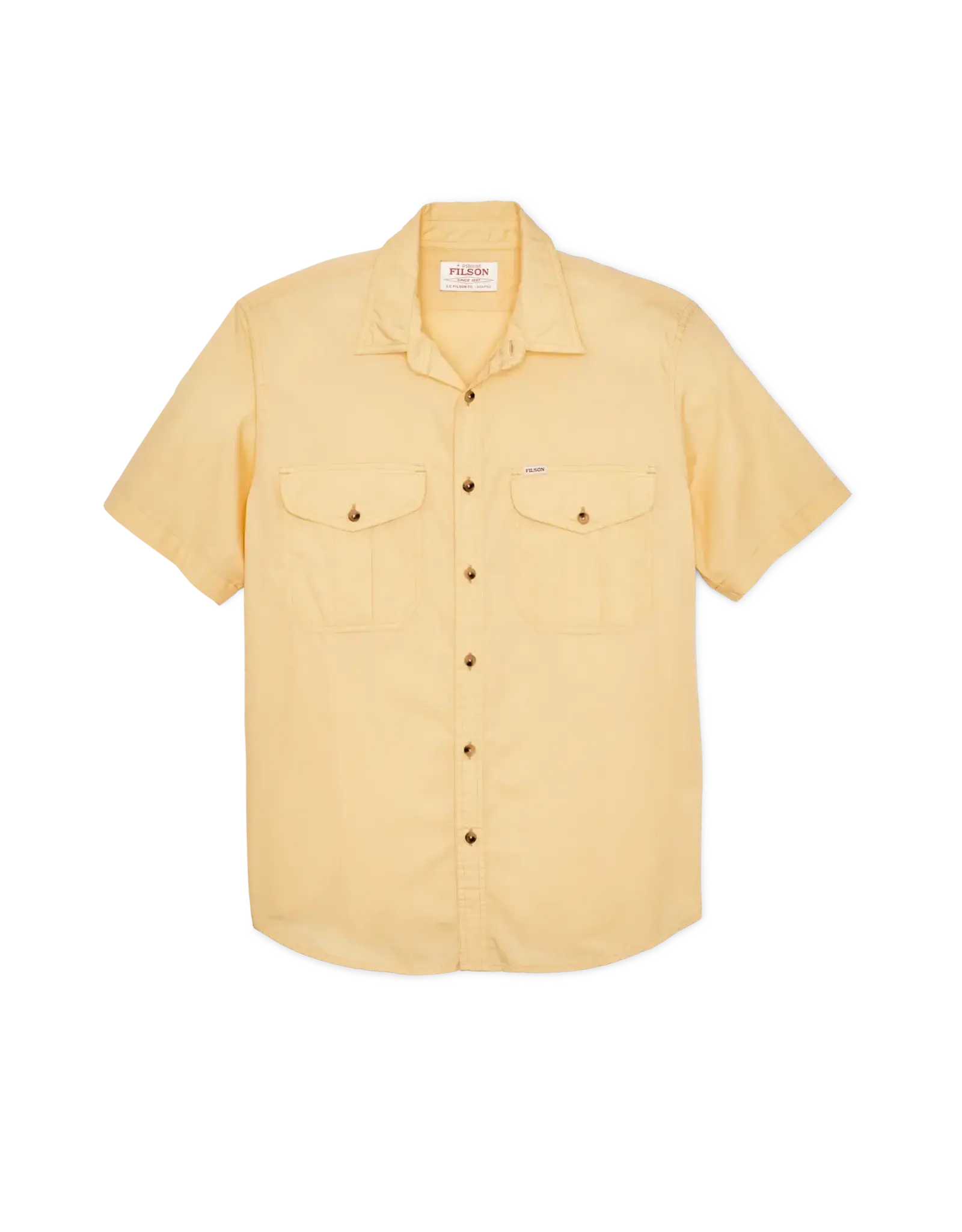Filson Filson Washed Short Sleeve Feather Cloth Shirt Straw