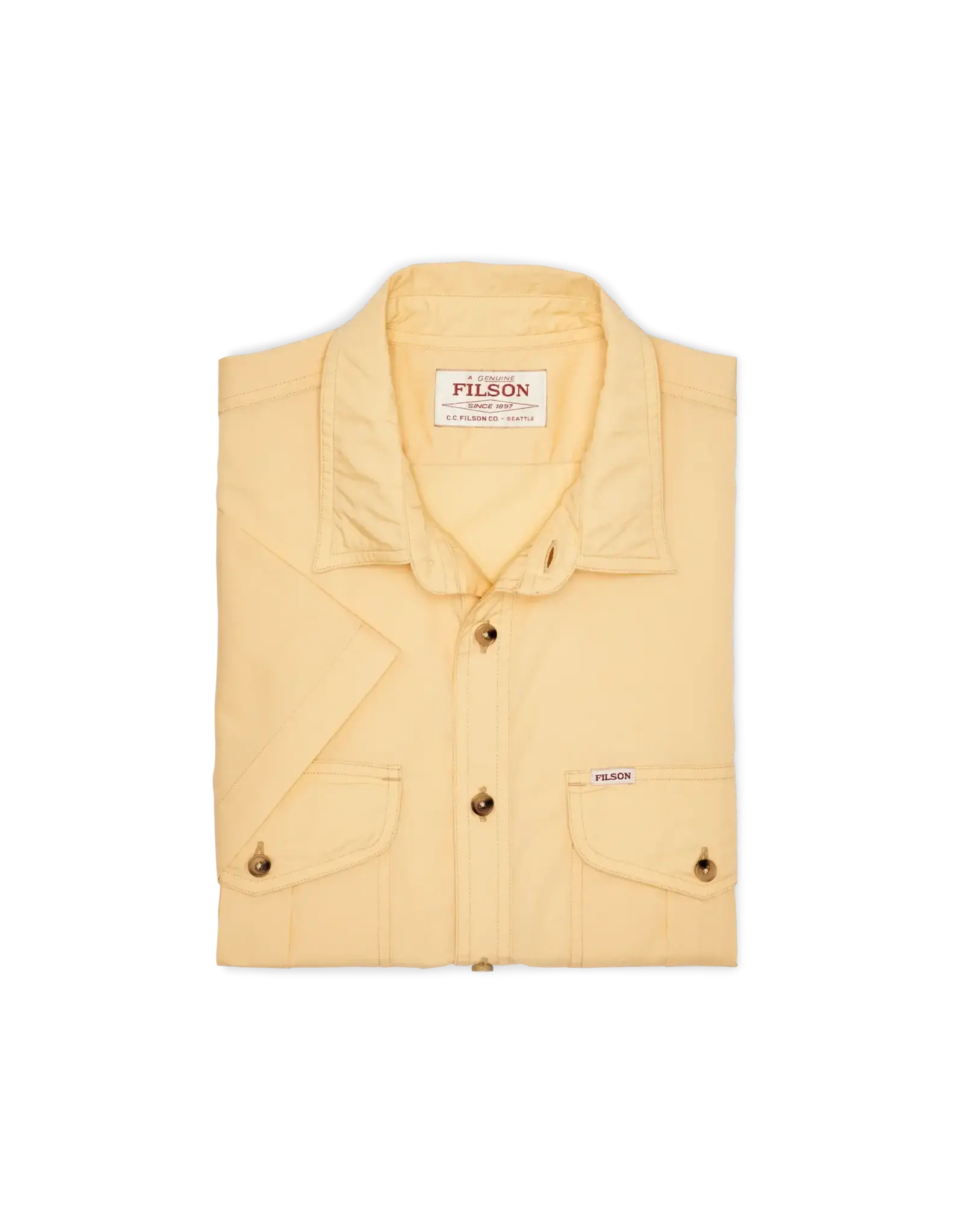 Filson Filson Washed Short Sleeve Feather Cloth Shirt Straw