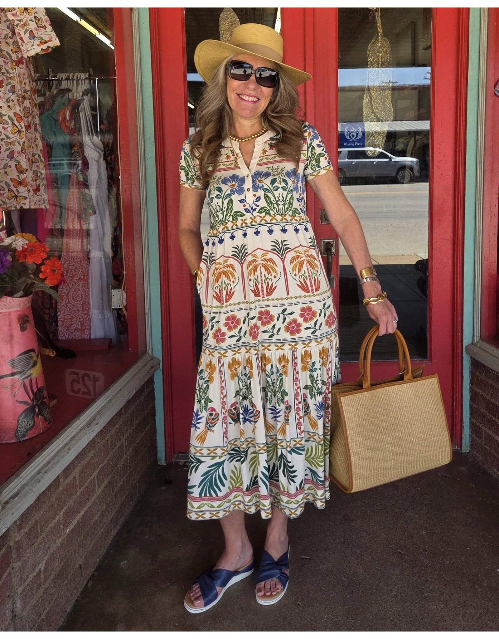 Johnny Was Johnny Was The Janie Favorite Tiered Henley Knit Dress