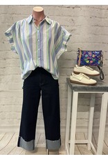 Rina Striped Button-Up