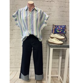 Rina Striped Button-Up