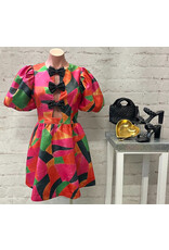 Mandy Metallic Woven Front Bow Dress Mandy Metallic Woven Front Bow Dress