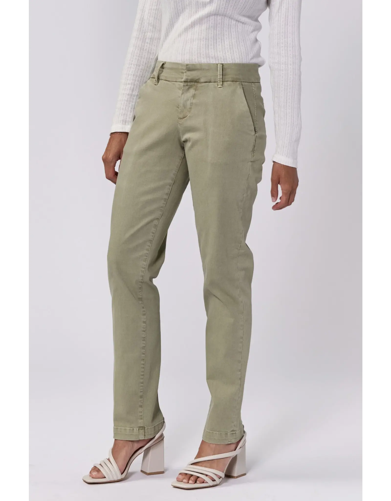 Dear John Denim Dear John Hampton Trouser Cut Ankle Pants - Stone