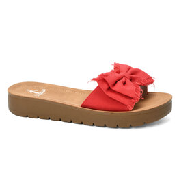 Corkys Corky's Spray Tan Sandal Red Canvas