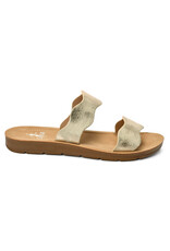 Corkys Wishy Washy Gold Metallic Sandal