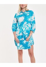 Moda Posa Gabriella Big Coral White Blue Tunic