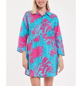 Moda Posa Gabriella Big Coral Super Pink Blue Tunic