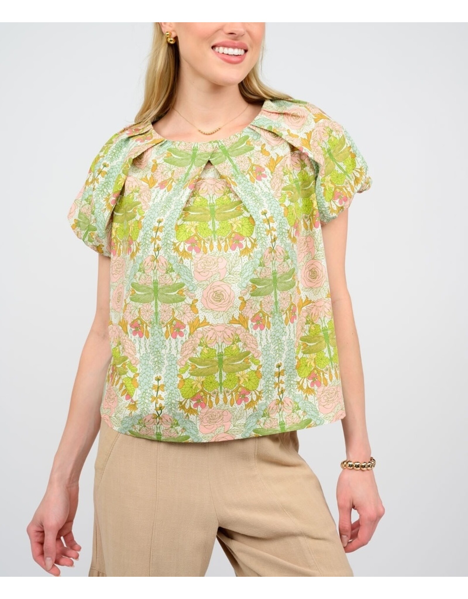 Ivy Jane Ivy Jane Pleated Neck Top