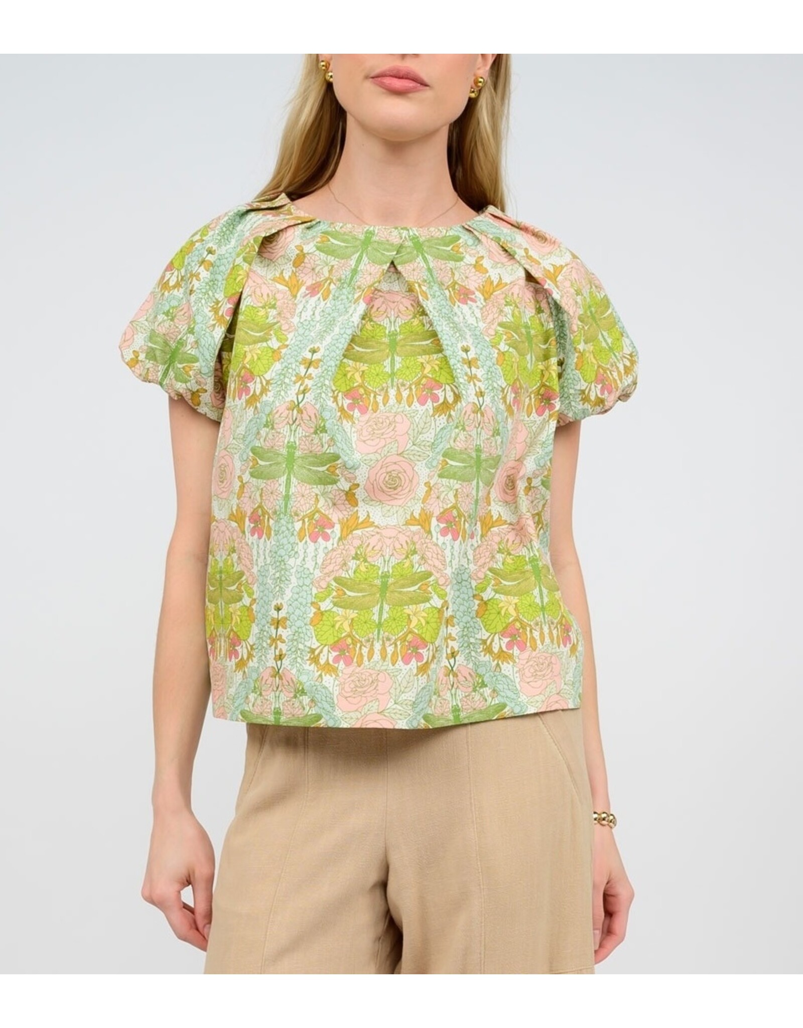 Ivy Jane Ivy Jane Pleated Neck Top