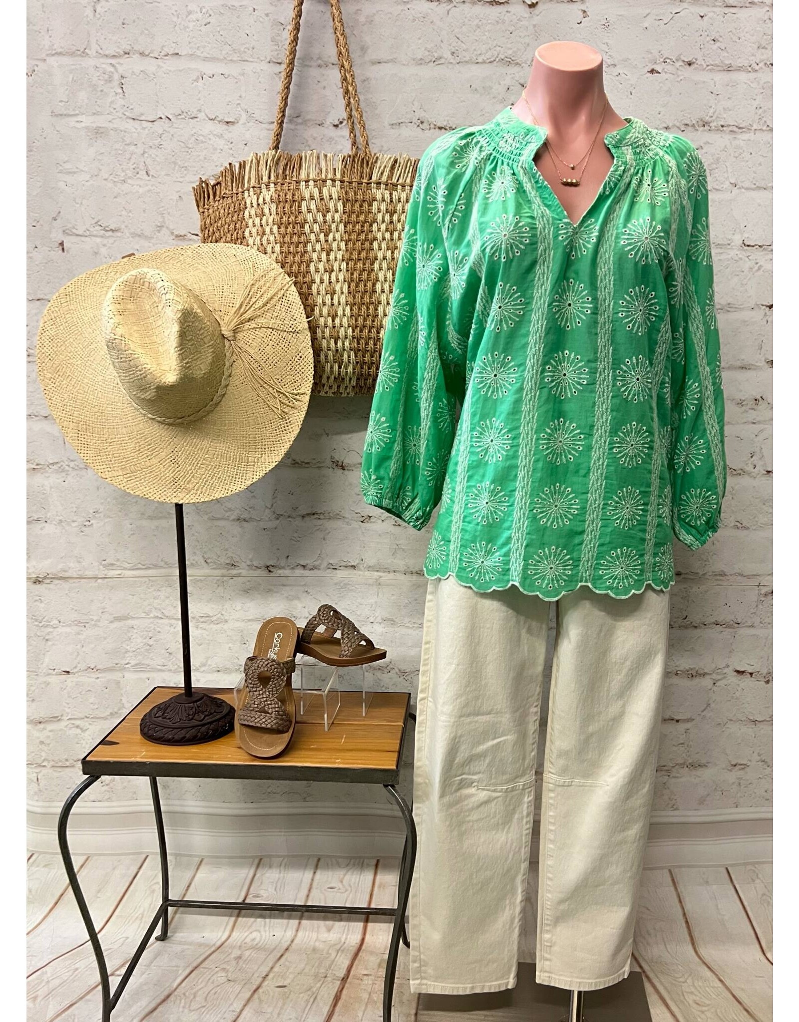 Kandy Apple Eyelet Top