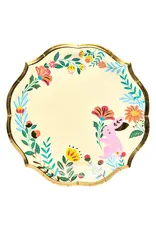 Folklore Easter Dinner Plate 8 pkg, 10.5" Gold Foil