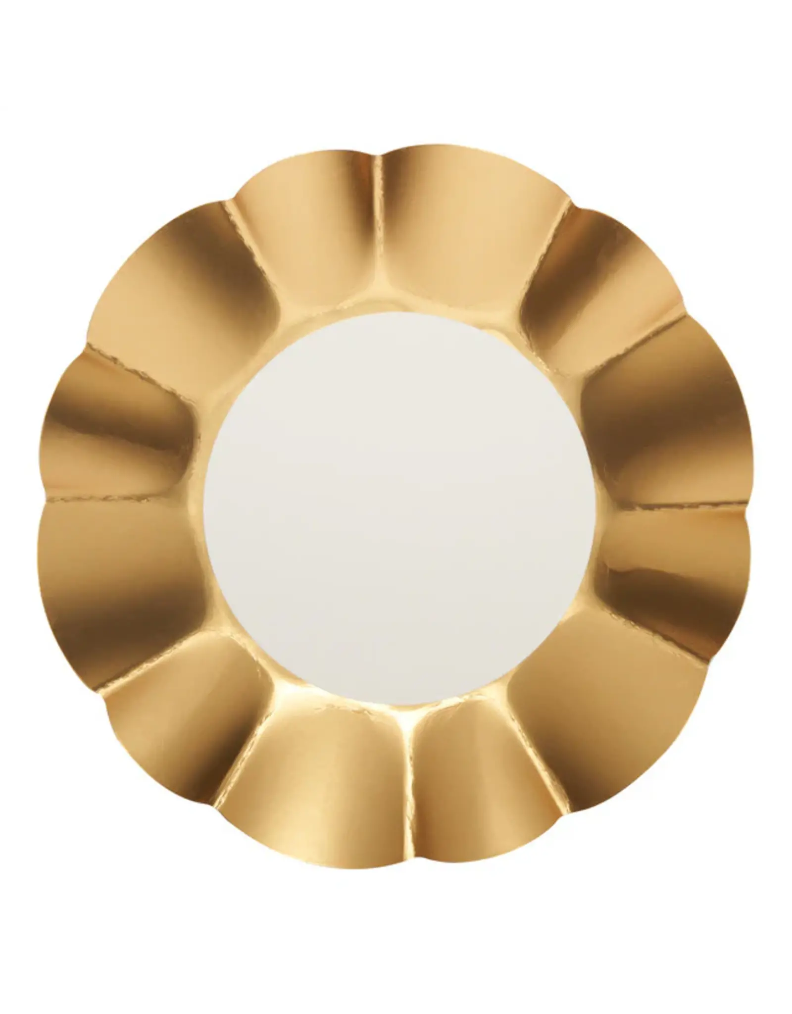 Scalloped Appetizer/Dessert Bowl Gold & White 8pkg