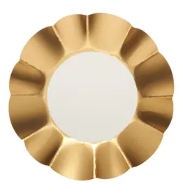 Scalloped Appetizer/Dessert Bowl Gold & White 8pkg