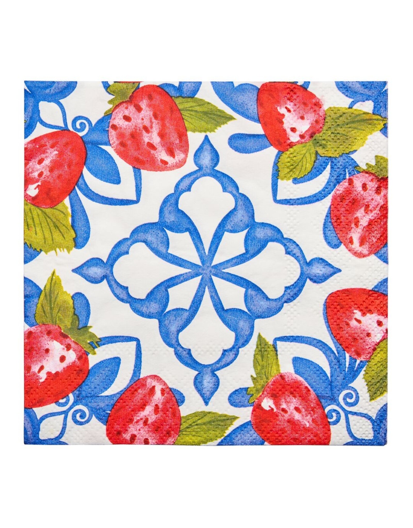 Cocktail Napkin Bleu Strawberries 20pkg