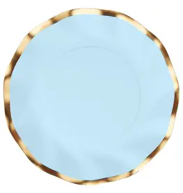 Wavy Salad Plate Everyday Sky Blue 8pkg