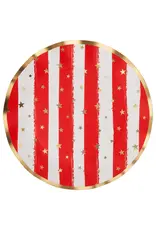 Wavy Dinner Plate Patriotic Confetti 8pkg