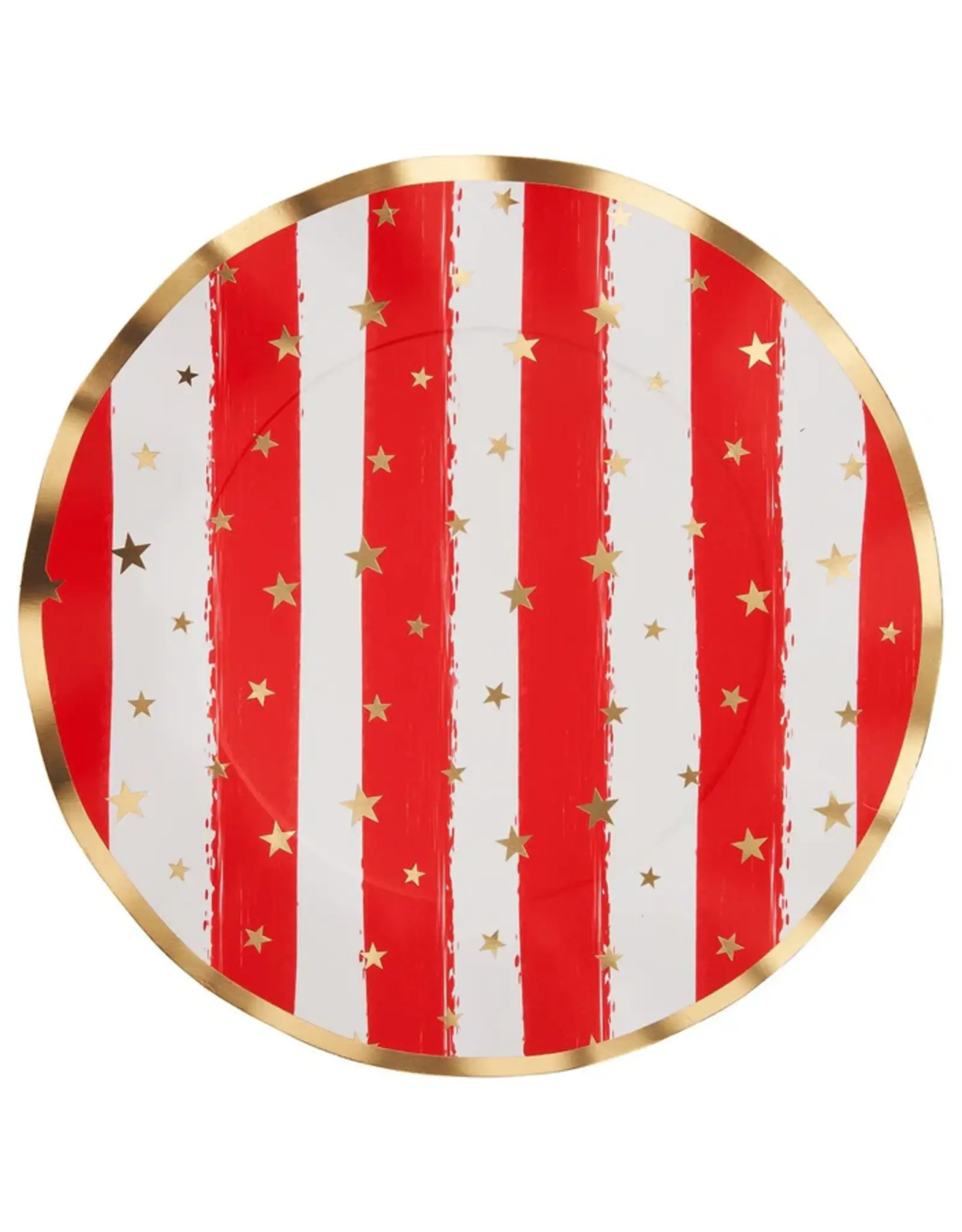 Wavy Dinner Plate Patriotic Confetti 8pkg