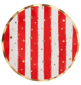 Wavy Dinner Plate Patriotic Confetti 8pkg