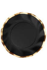 Wavy Dinner Plate Everyday Black 8pkg