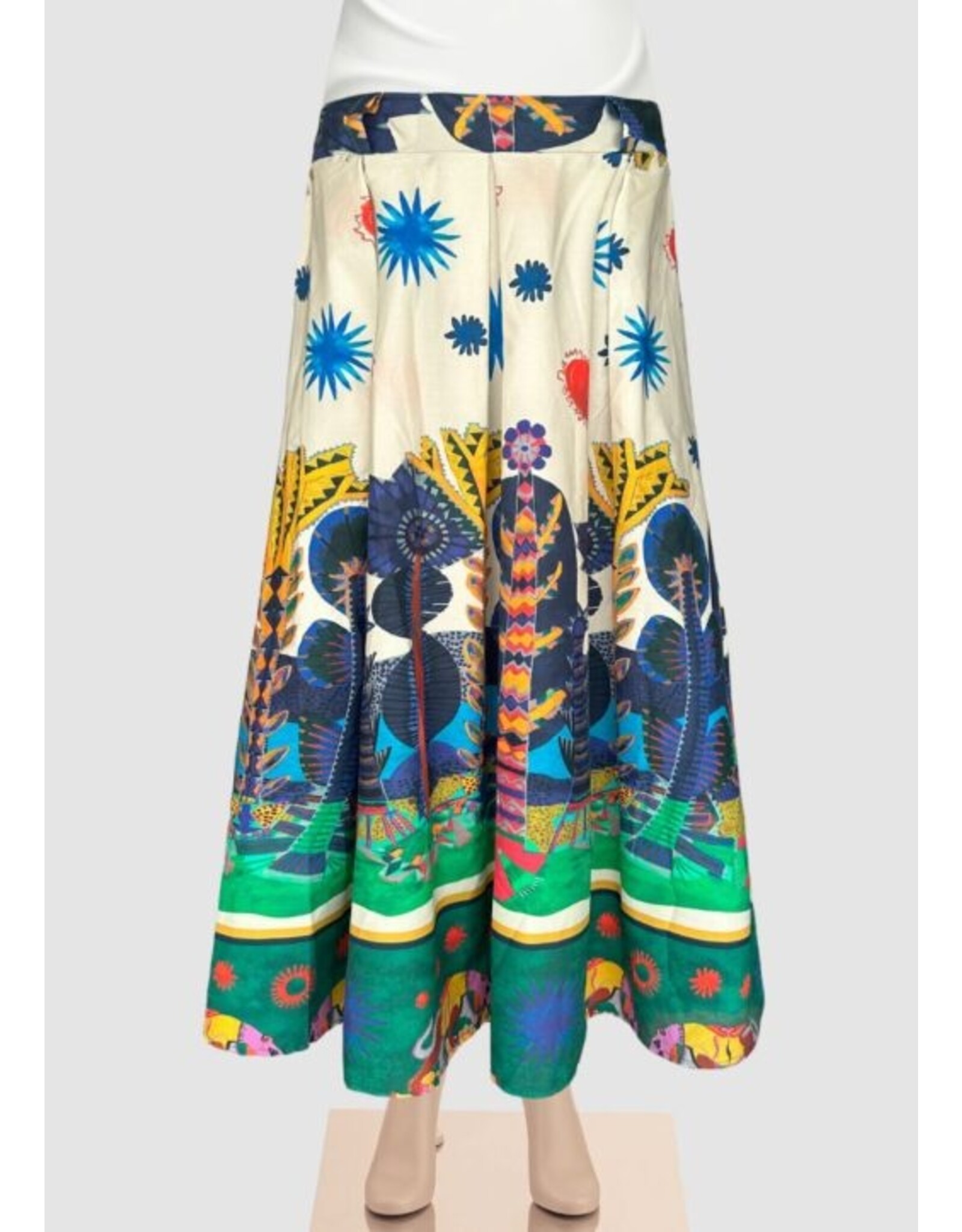 Zenara Fer Printed Cotton Skirt