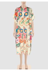 Zenara Freya Printed Cotton Shirt Maxi Dress