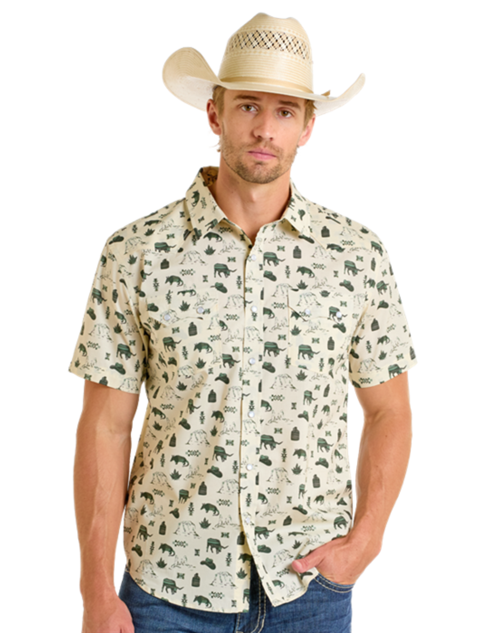 Panhandle Desert Novelty Short Sleeve Snap Shirt