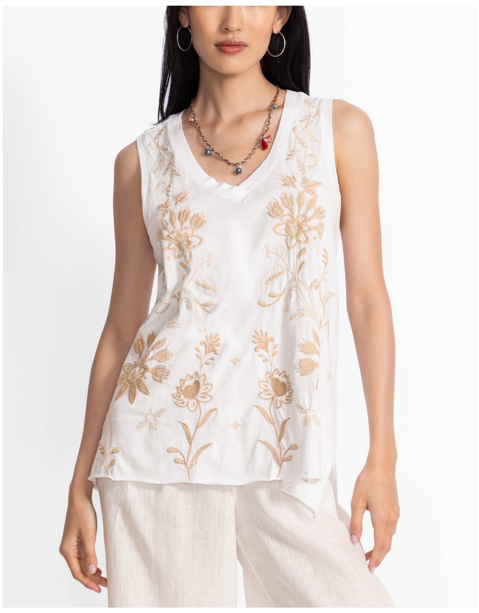 Johnny Was Johnny Was V-Neck Drape Tank - Danika