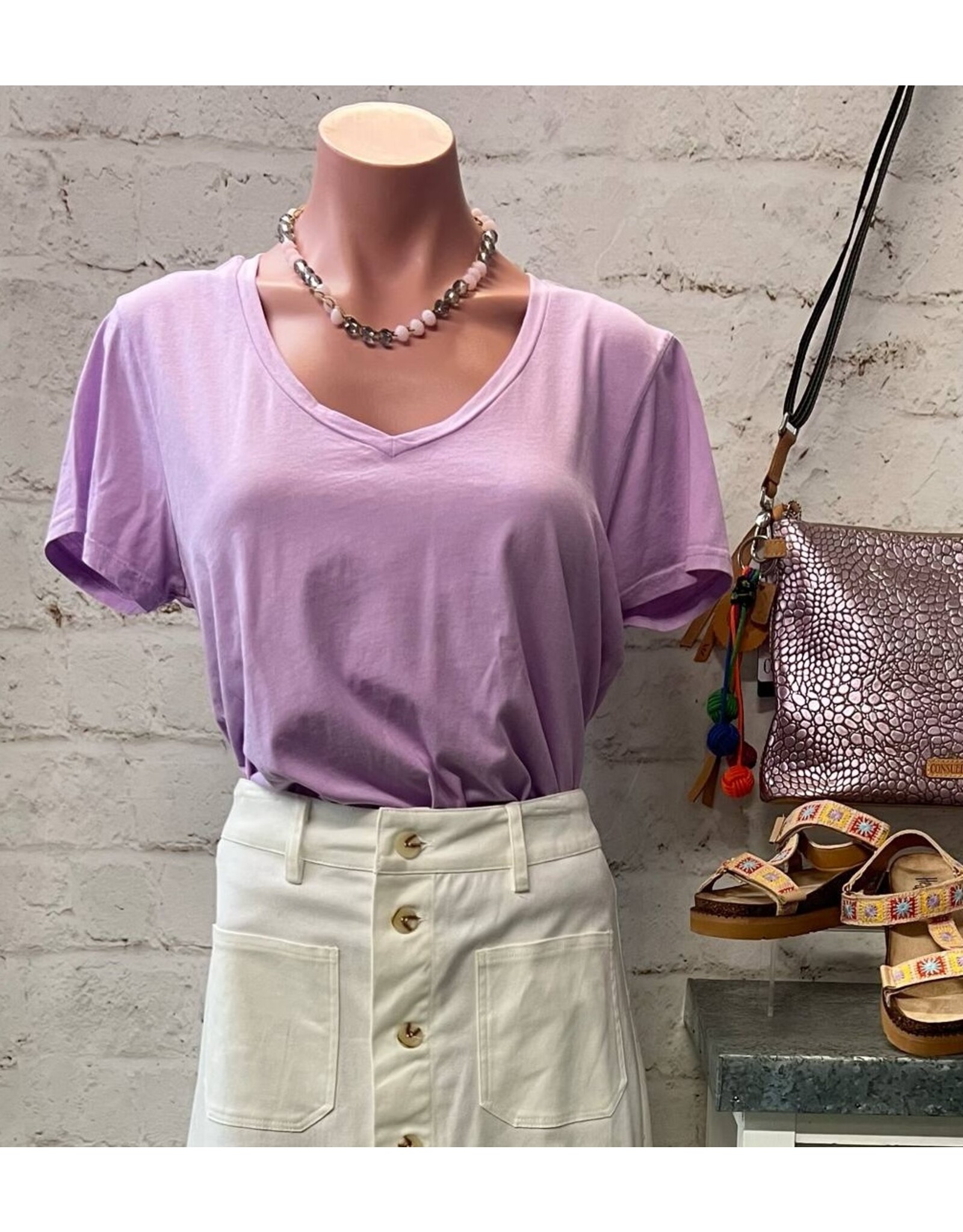 Dear John Denim Dear John Madelyn Tee - Orchid Smoke