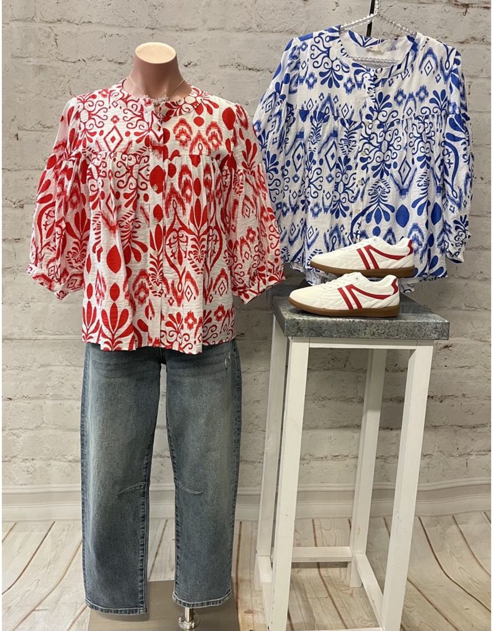 Marisol 3/4 Sleeve Chiffon Top