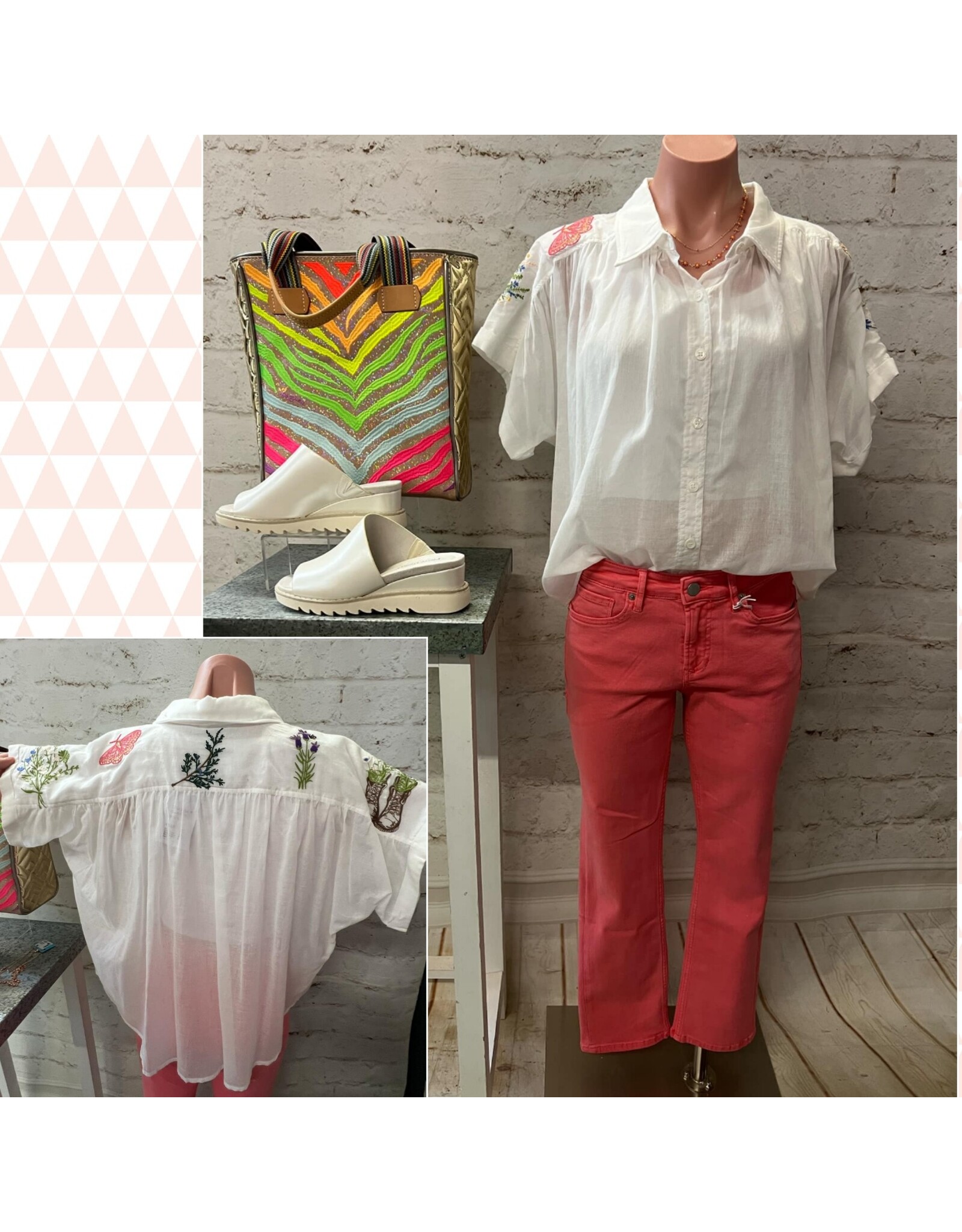 Millie Embroidered Dolman Sleeve Shirt