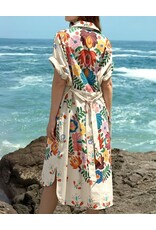 Zenara Freya Printed Cotton Shirt Maxi Dress