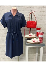 Tribal Tribal 4-Way Stretch Polo Dress with Drawcord