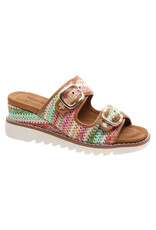 Pierre Dumas Expand-2 Wedge Tan Multicolor Weave