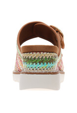 Pierre Dumas Expand-2 Wedge Tan Multicolor Weave