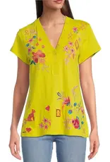 Johnny Was Johnny Was Button Neck Tee - Georgia