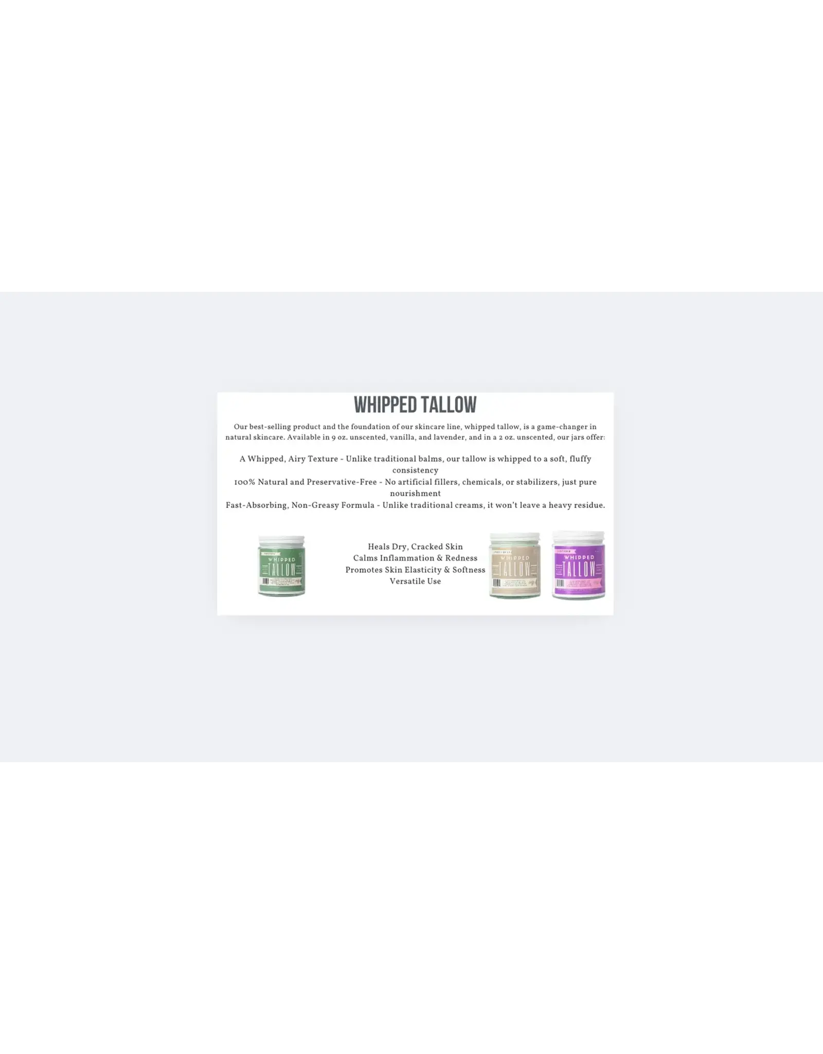 Lady May Lavender Whipped Tallow Moisturizer 9 oz.