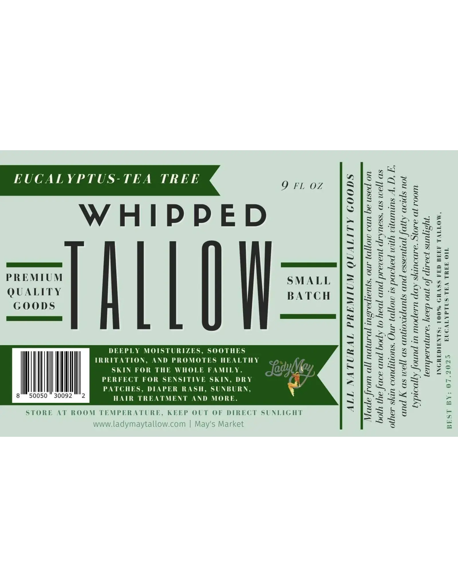 Lady May Eucalyptus Tea Tree Whipped Tallow Moisturizer